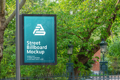 城市景观广告牌展示样机[PSD]