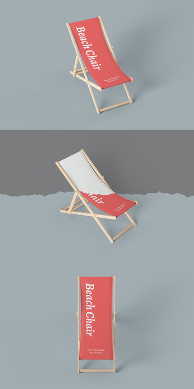 沙滩椅布料设计展示样机（PSD）