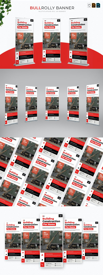 时尚高端多多用途的高品质X展架易拉宝门型架设计模板-AI，EPS，INDD