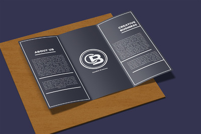 时尚的三折样机(PSD)