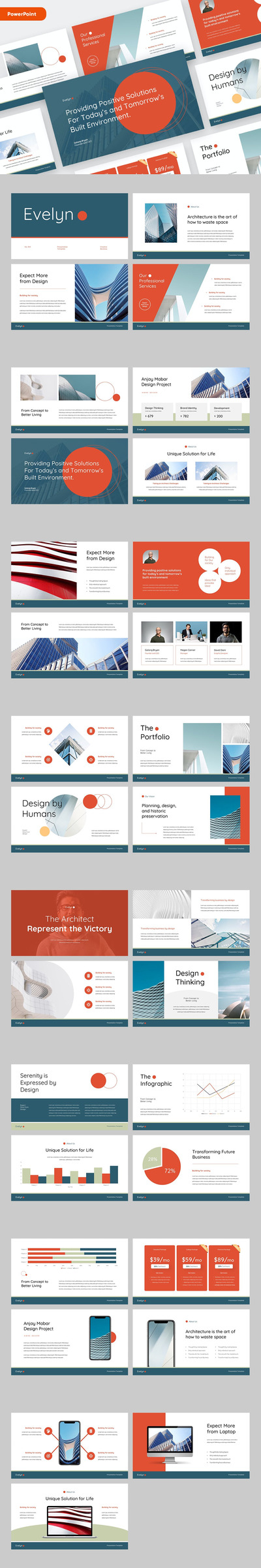 时尚高端简约房地产提案报告powerpoint幻灯片演示模板（pptx）