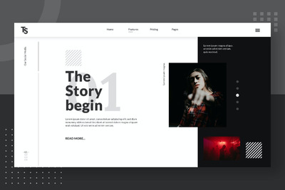 网站设计感巨无霸banner图模板(PSD,XD)