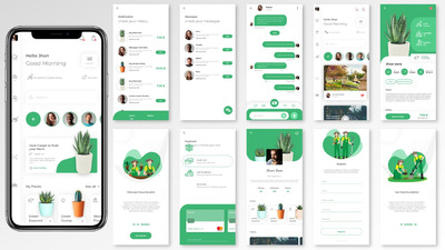 园艺服务APP UI模板(FIG,SVG)