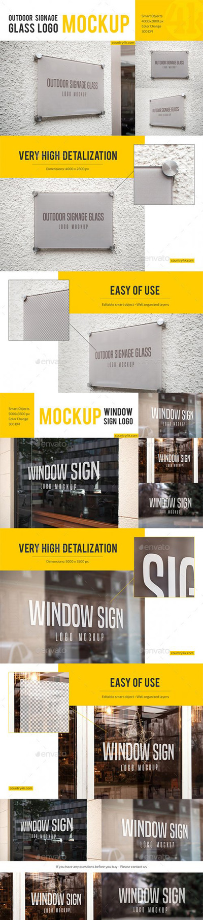 玻璃标牌和窗户企业Logo展示设计样机素材包