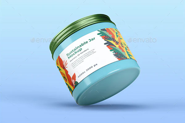 美容化妆品罐子品牌/包装设计样机模板
