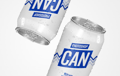 逼真的近距离铝罐样机[PSD]