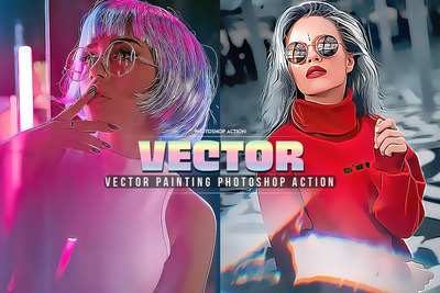 矢量绘画效果的PS动作（ATN）