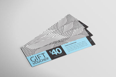 线条艺术时尚礼品卡-代金券设计模板（AI,EPS,PSD）