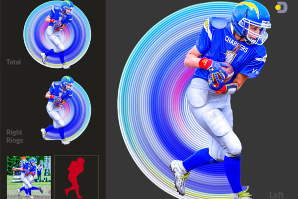 抽象螺旋同心环照片效果ps特效动作