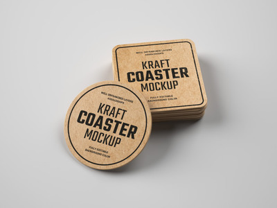 高端饮料杯垫样机[PSD]