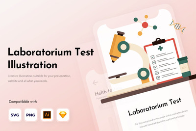 实验室试验插画（AI, SKETCH）