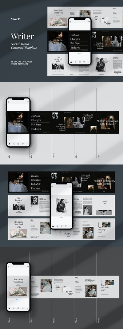 优雅时尚高端简约欧式风格Instagram社交媒体banner海报设计模板