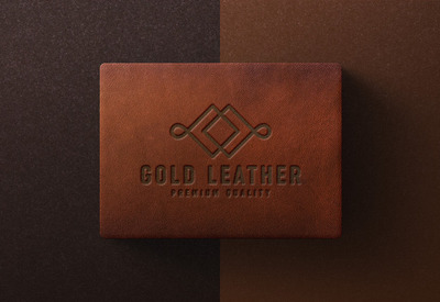 皮革logo印刷样机[PSD]