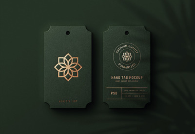 奢华吊牌标签展示样机[PSD]