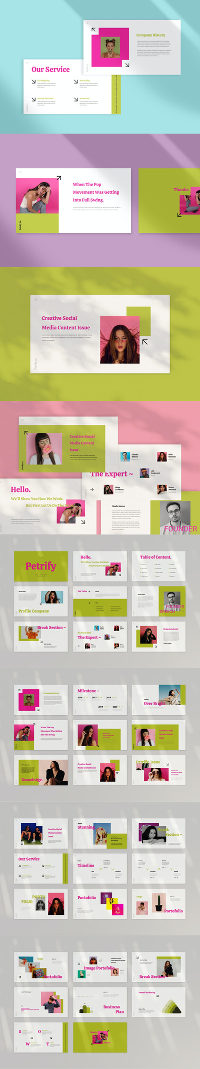 多彩时尚创意PPT模板（PPTX）