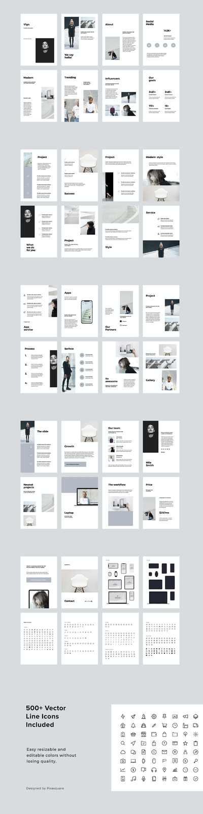 A4 简单时尚的PPT模板（PPTX）