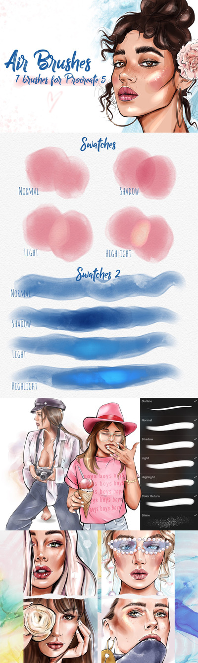 艺术数字绘画Procreate笔刷素材