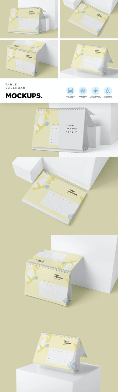 表日历模型样机下载（PSD）
