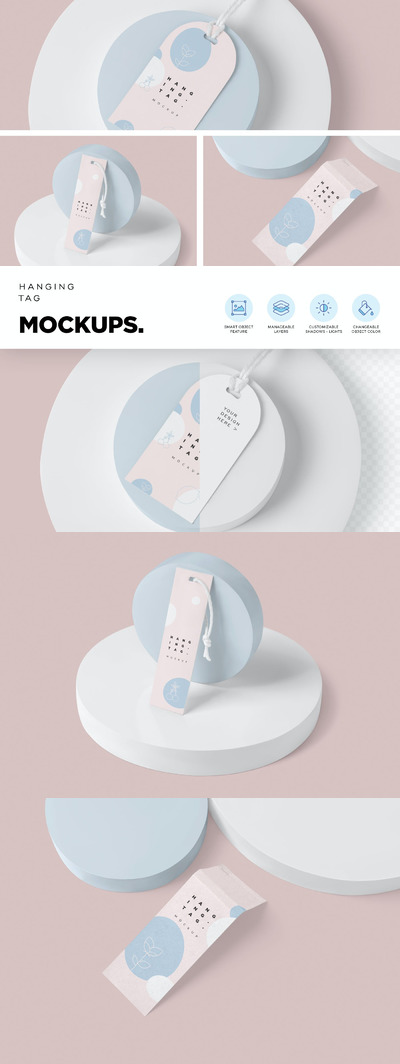 时尚吊牌模型样机下载（PSD）