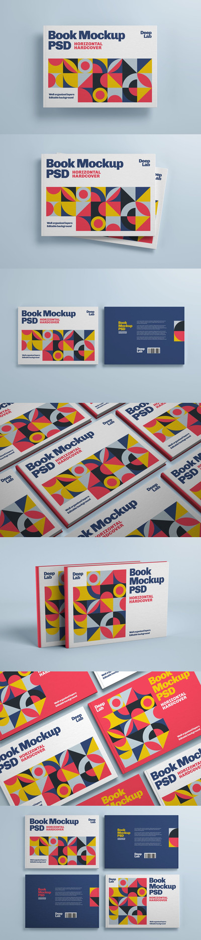 水平书封面模型集样机（PSD）