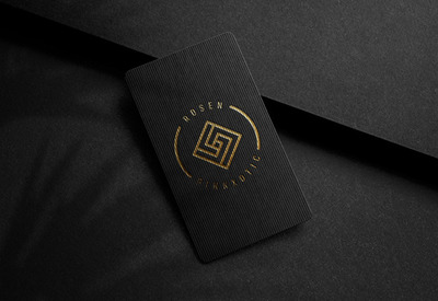 奢华名片金色logo样机[PSD]