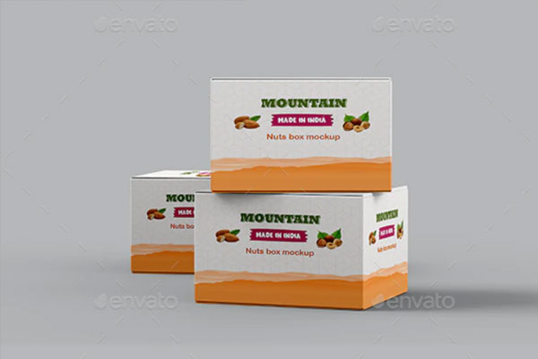 产品&食品包装盒设计样机模板