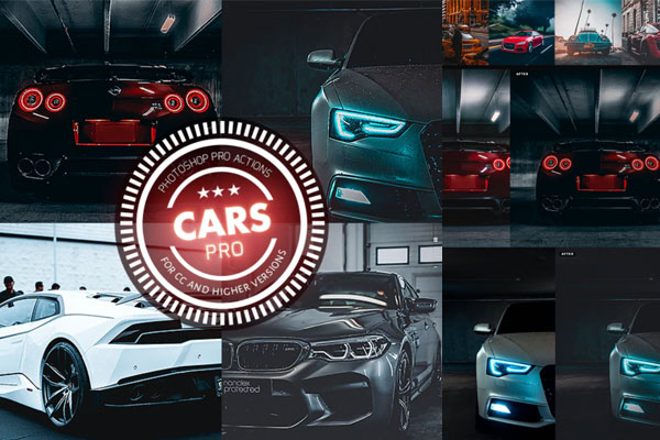 超跑汽车照片调色滤镜效果Photoshop动作