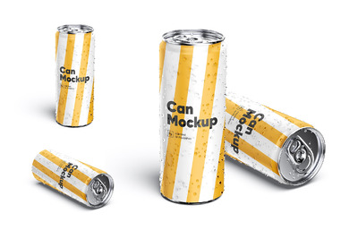 瘦版的易拉罐设计样机样机（PSD）