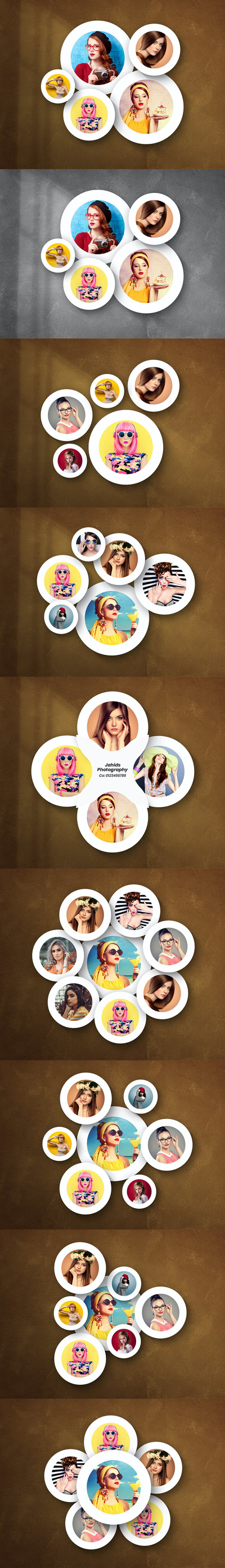 宝丽来圆形照片模型包样机（PSD）