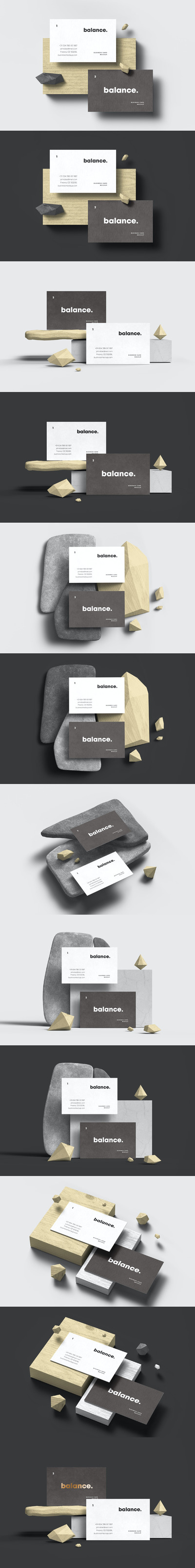 大理石高端名片设计展示样机（PSD）