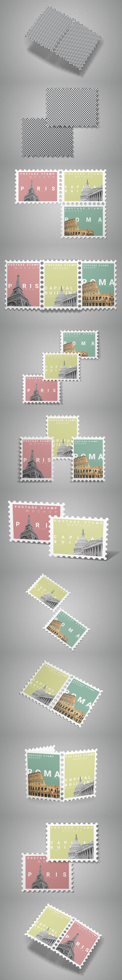 邮票模型样机（PSD）