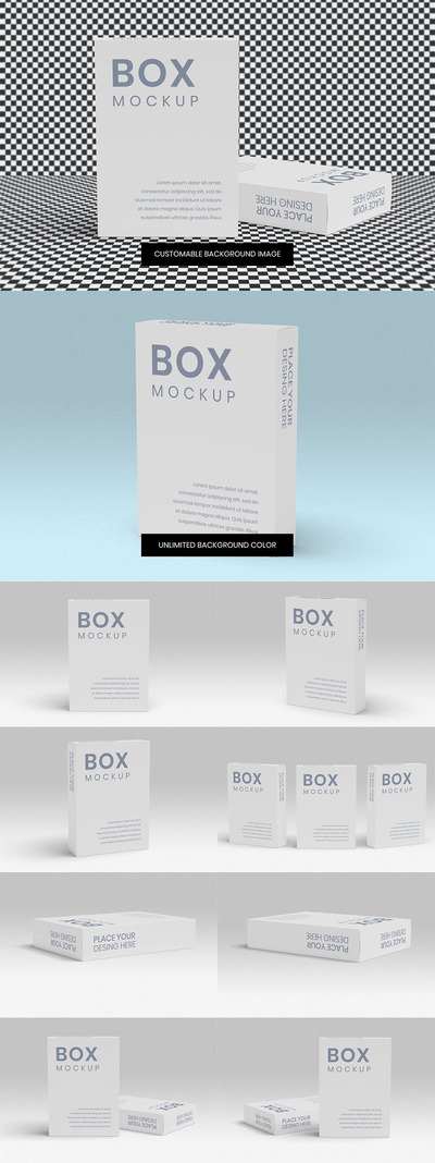 软件包装设计盒子样机（PSD）