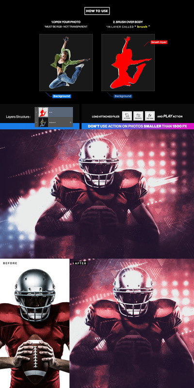 灯光背景的舞蹈酷炫海报设计PS动作(ABR,ATN,PAT)