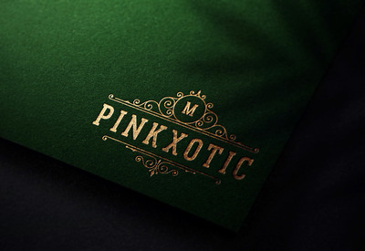 深绿色纸张奢华logo印刷样机[PSD]