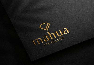 黑色纸张卡片印刷logo样机[PSD]