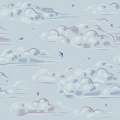 复古无缝云纹（EPS）