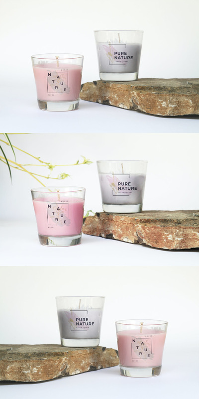 化妆蜡烛玻璃模型样机（PSD）