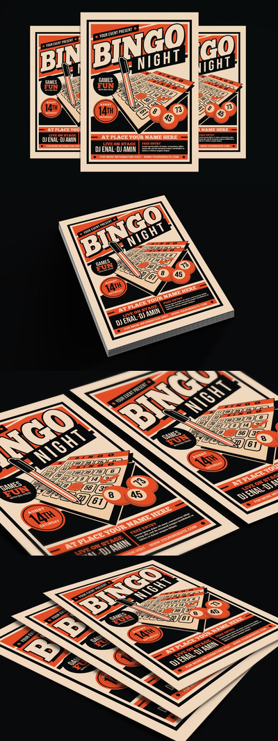 时尚高端复古风格活动海报设计模板-PSD