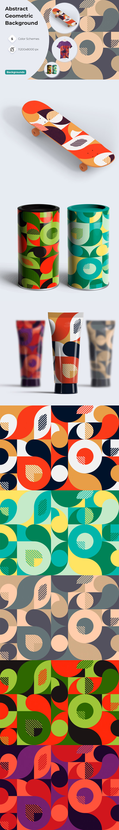 时尚高端抽象包豪斯风格几何图形背景底纹纹理集合-SKETCH，FIG，JPG，PNG，AI，EPS，SVG