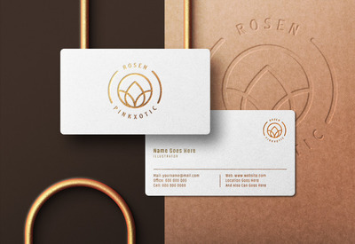 极简现代名片logo样机[PSD]