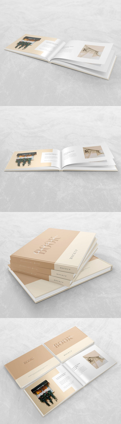 景观书画册模型样机（PSD）