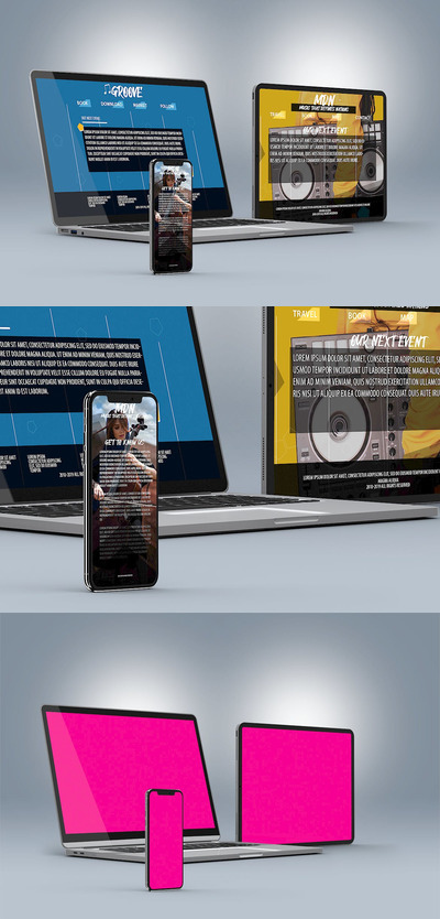 响应式网站PSD模型样机（PSD）