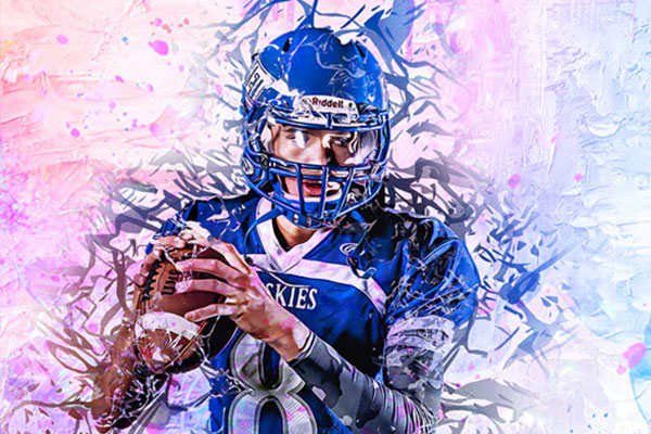 混合水彩颜料绘画效果ps动作下载