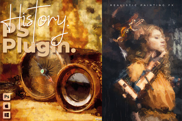 历史-复古写实绘画艺术Photoshop插件[JSX]