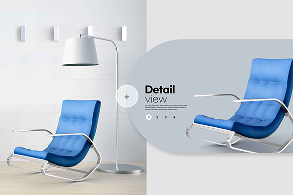 北欧风摇摇椅家具品牌广告海报设计素材