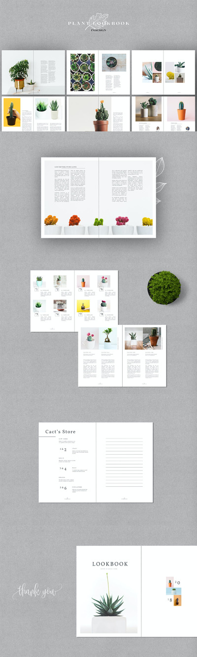 绿植画册设计模板（INDD）