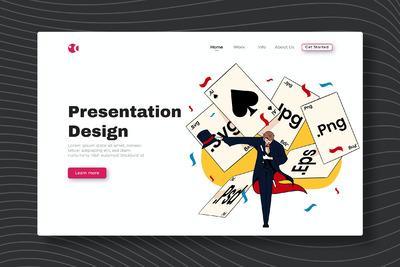 个性艺术的设计着陆页模板下载(AI,EPS,PNG,JPG,SVG)