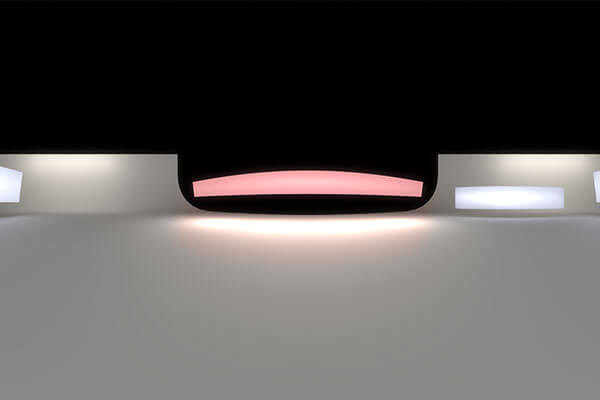 带红色反光的深色暗调的工作室场景HDRI图片下载