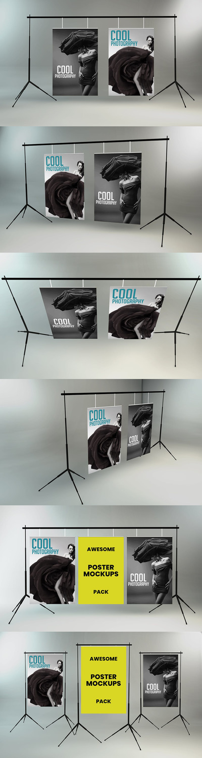 工作室海报设计展示样机（PSD）