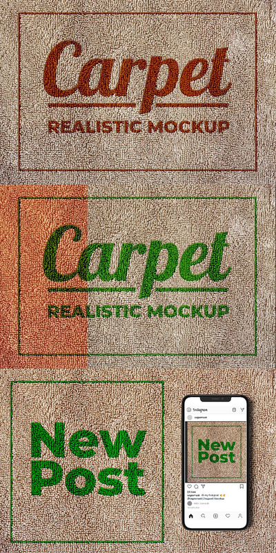 地毯真实效果的样机（PSD）